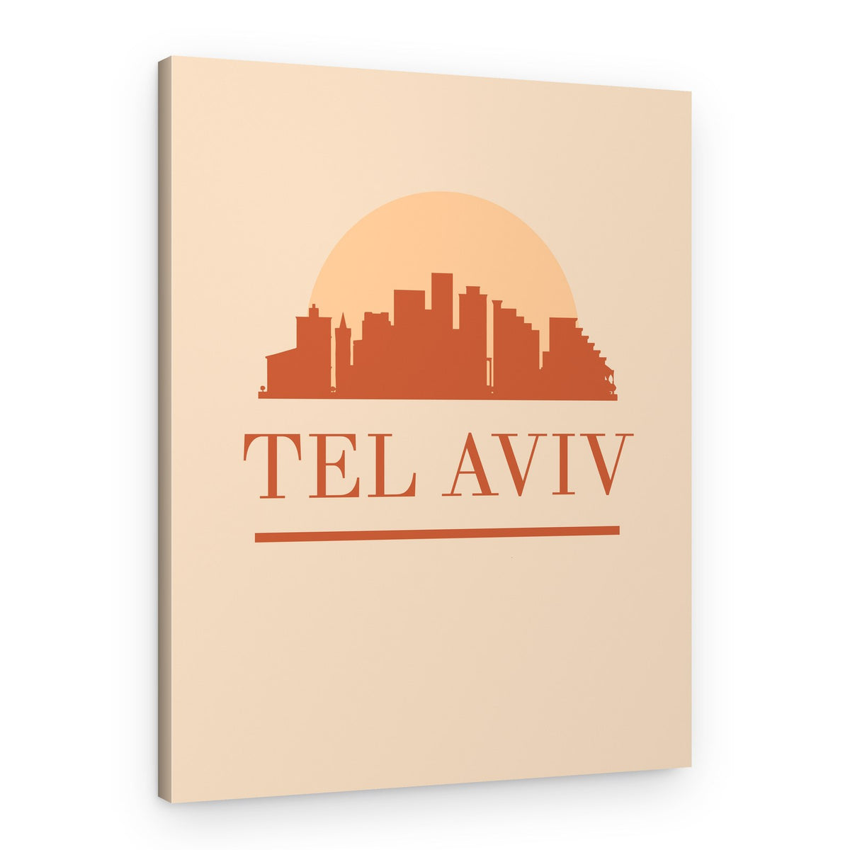 Tel Aviv Sunset Skyline – Canvas Print