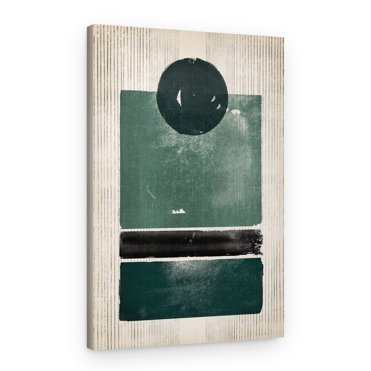 Modern Green Abstraction – Canvas Print
