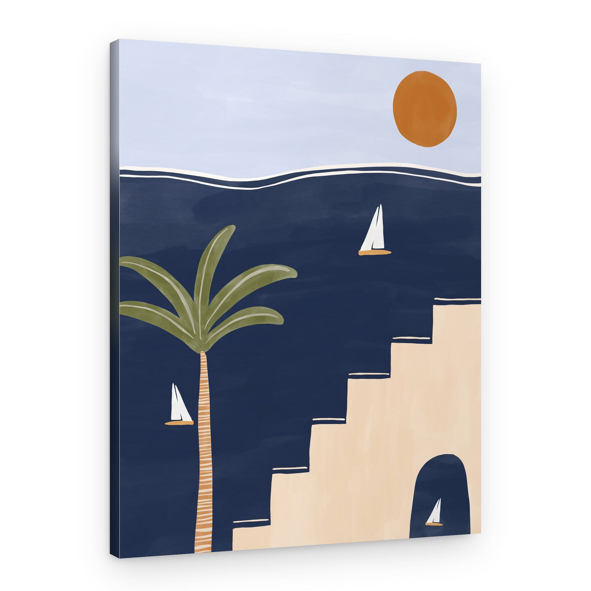 Mediterranean Summer Steps – Canvas Print