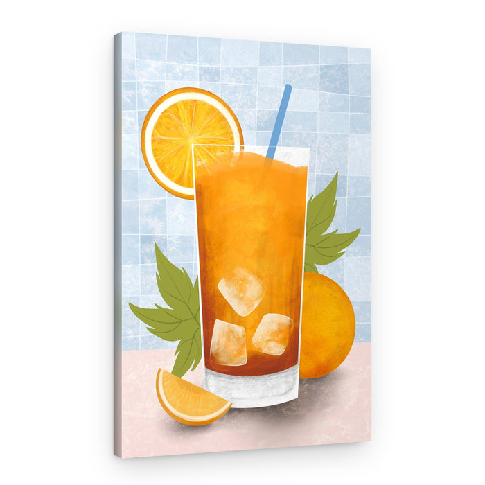 Refreshing Orange Drink – Canvas Print