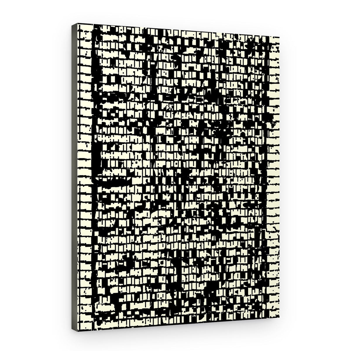 Glitched Digital Pattern – Canvas Print