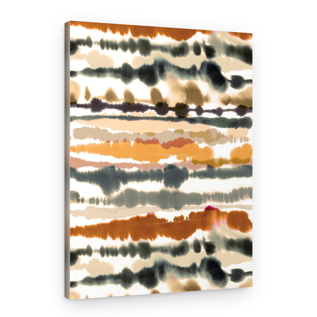 Fluid Earthy Stripes – Canvas Print