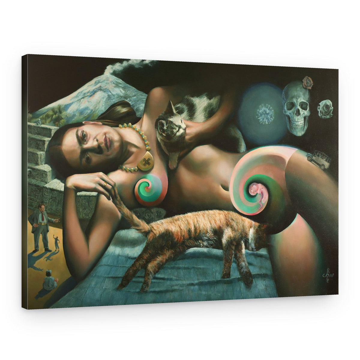 Reclining Woman Surreal Dream – Canvas Print