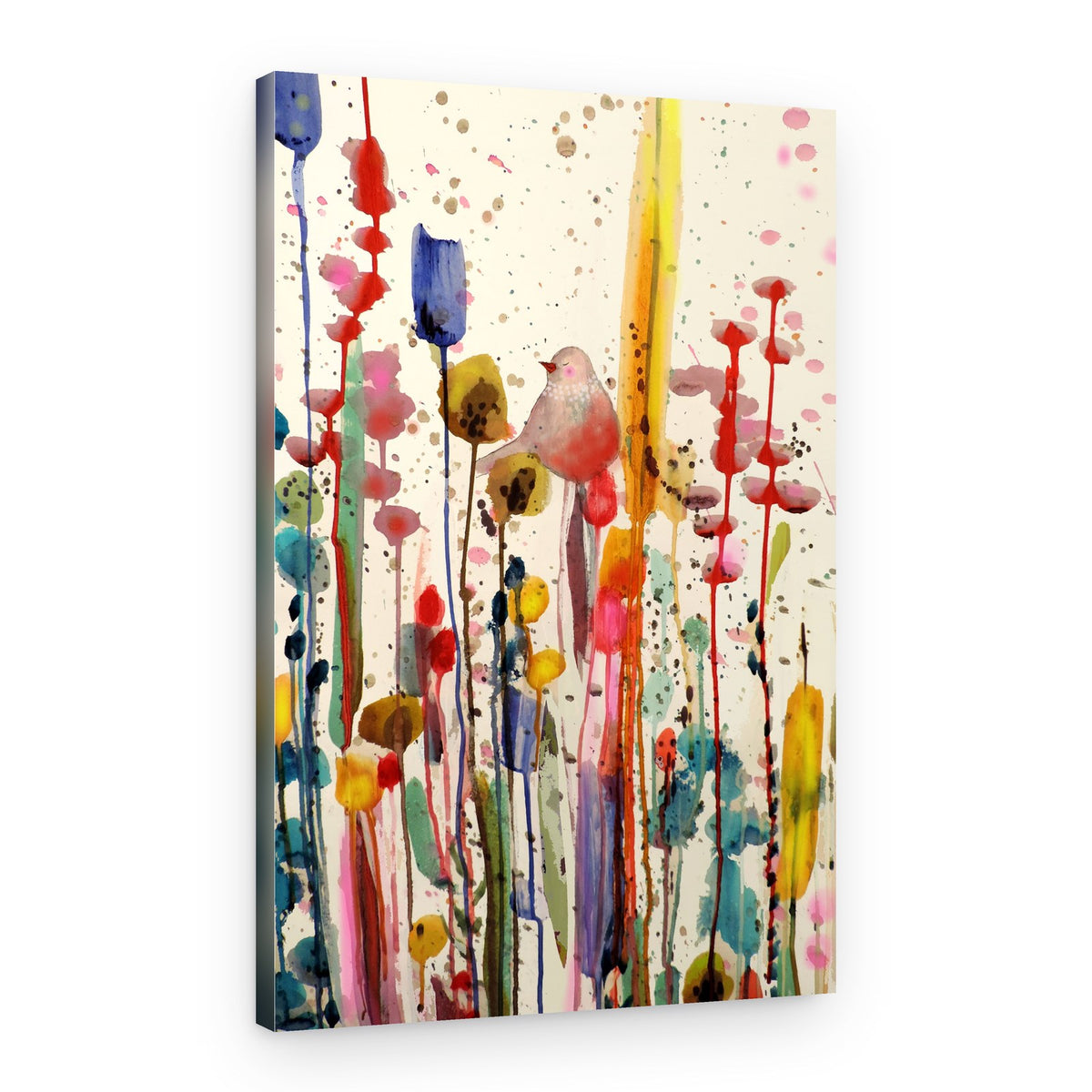 Whimsical Bird Garden – Canvas Print