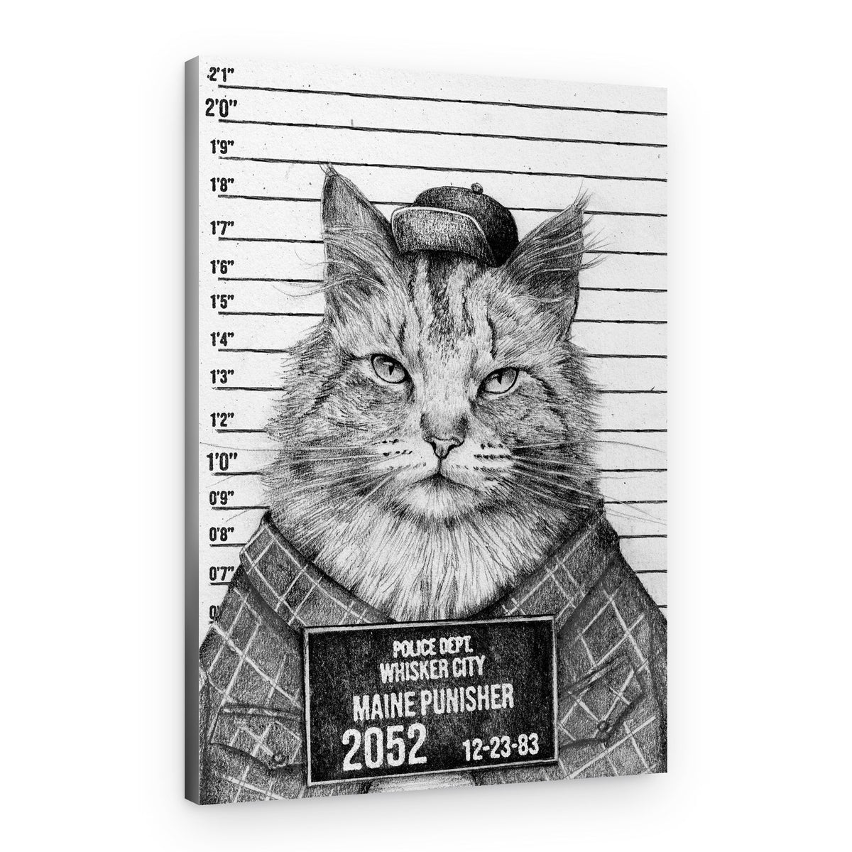 Cat In A Police Lineup – Canvas Print