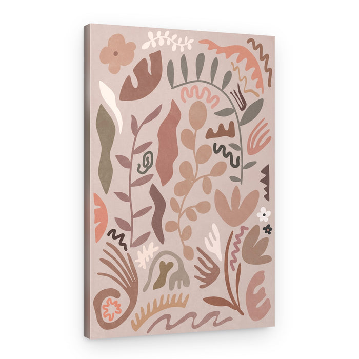 Earthy Botanical Shapes – Canvas Print