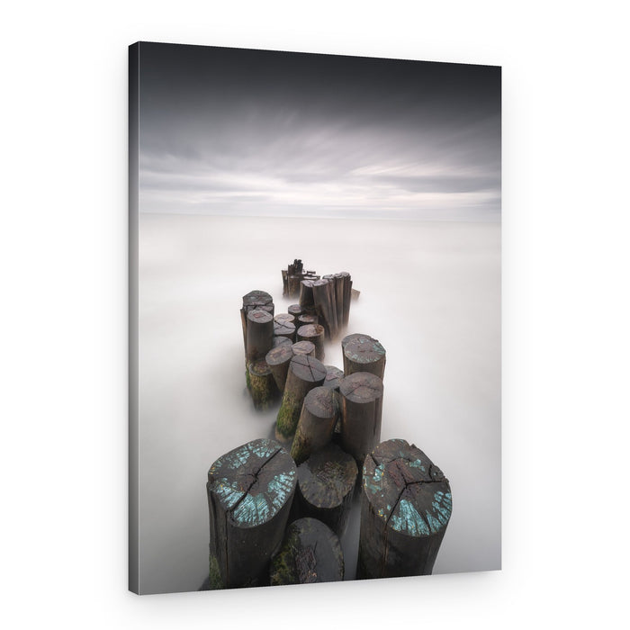 Misty Ocean Posts – Canvas Print