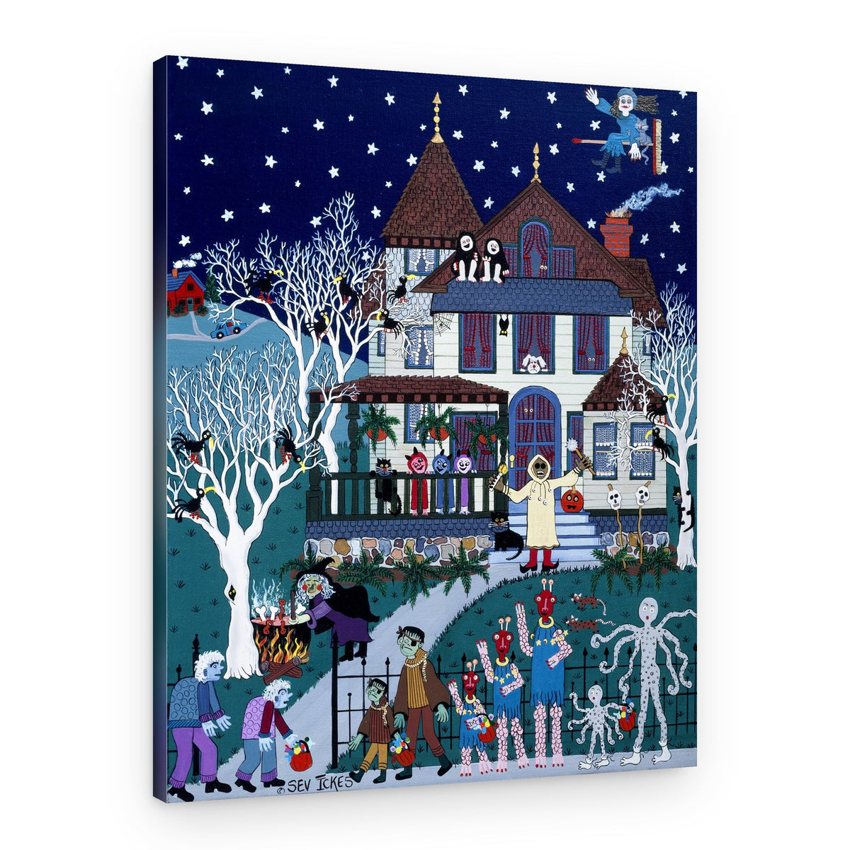 Spooky Halloween House – Canvas Print
