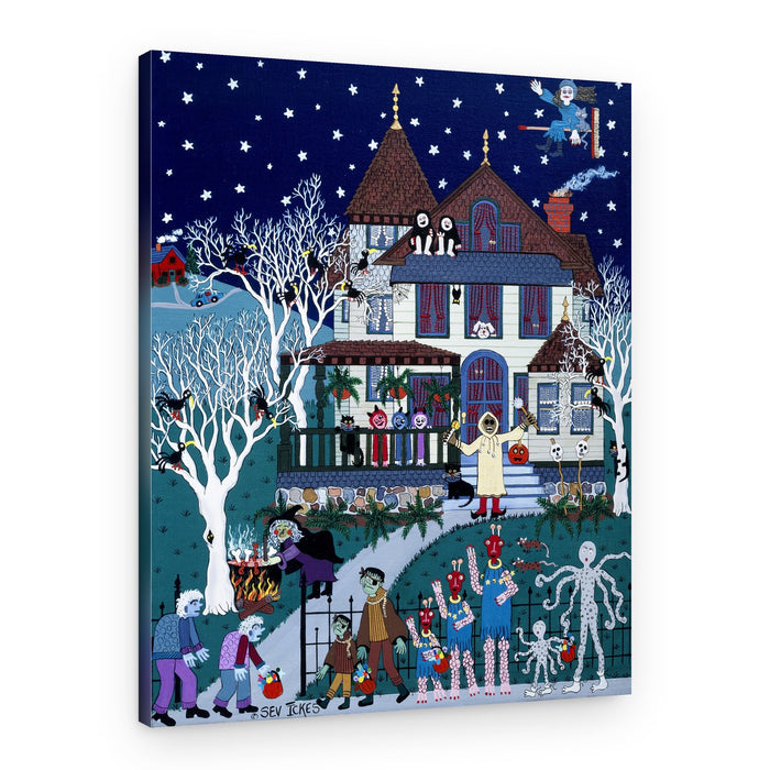 Spooky Halloween House – Canvas Print