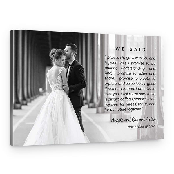 We Said Wedding Vows Custom Canvas Print