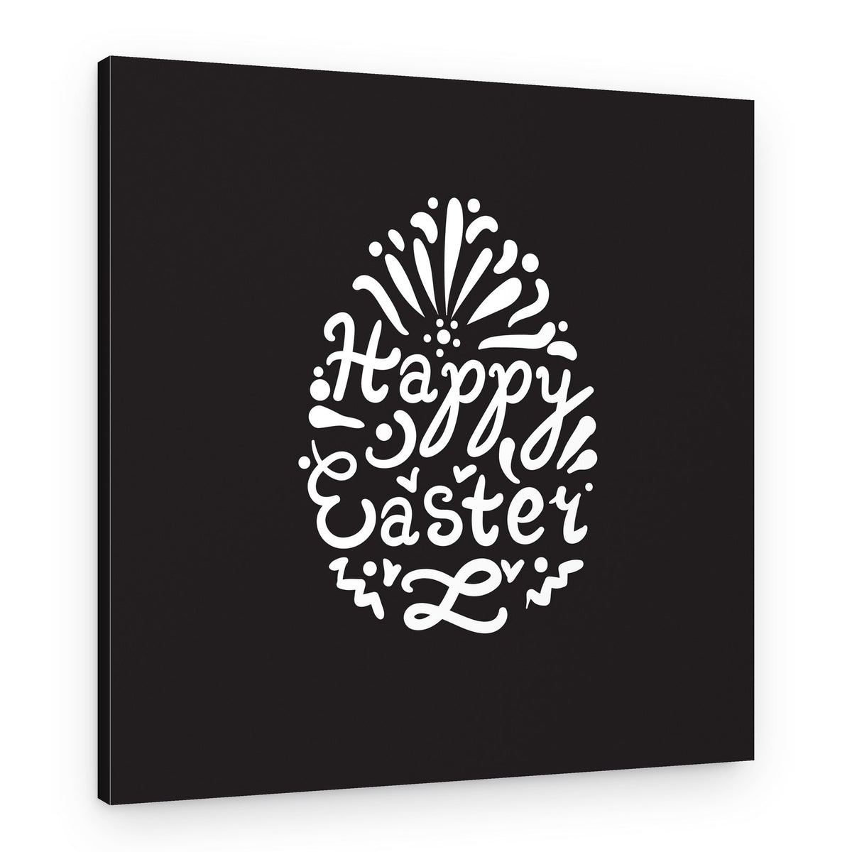 Happy Easter Egg Script – Canvas Print