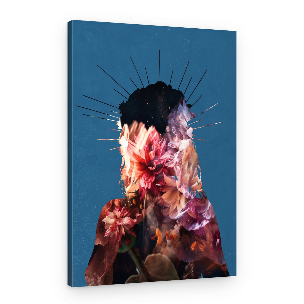 Ethereal Floral Silhouette – Canvas Print