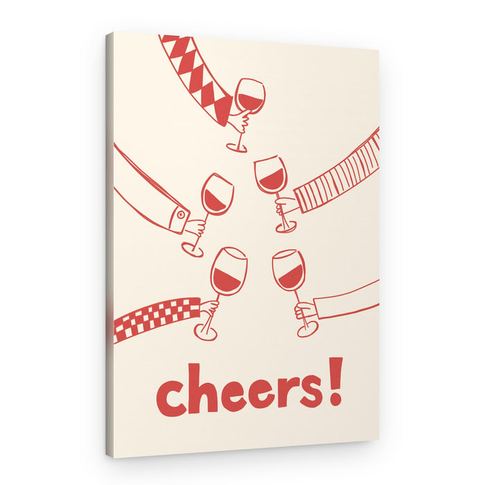 Cheers Wine Toast – Canvas Print