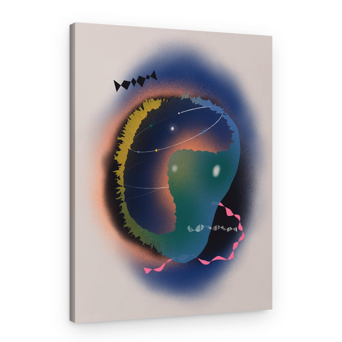 Gradient Cosmic Swirl – Canvas Print