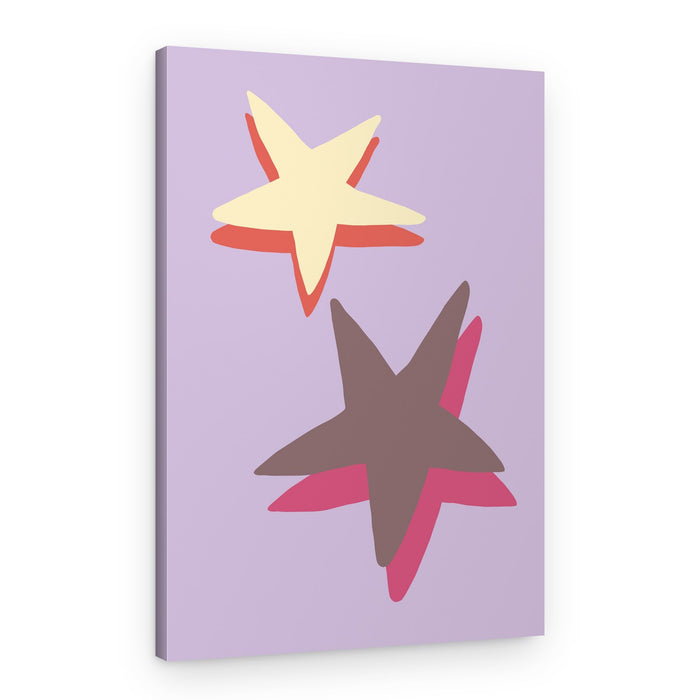 Pastel Overlapping Stars – Canvas Print
