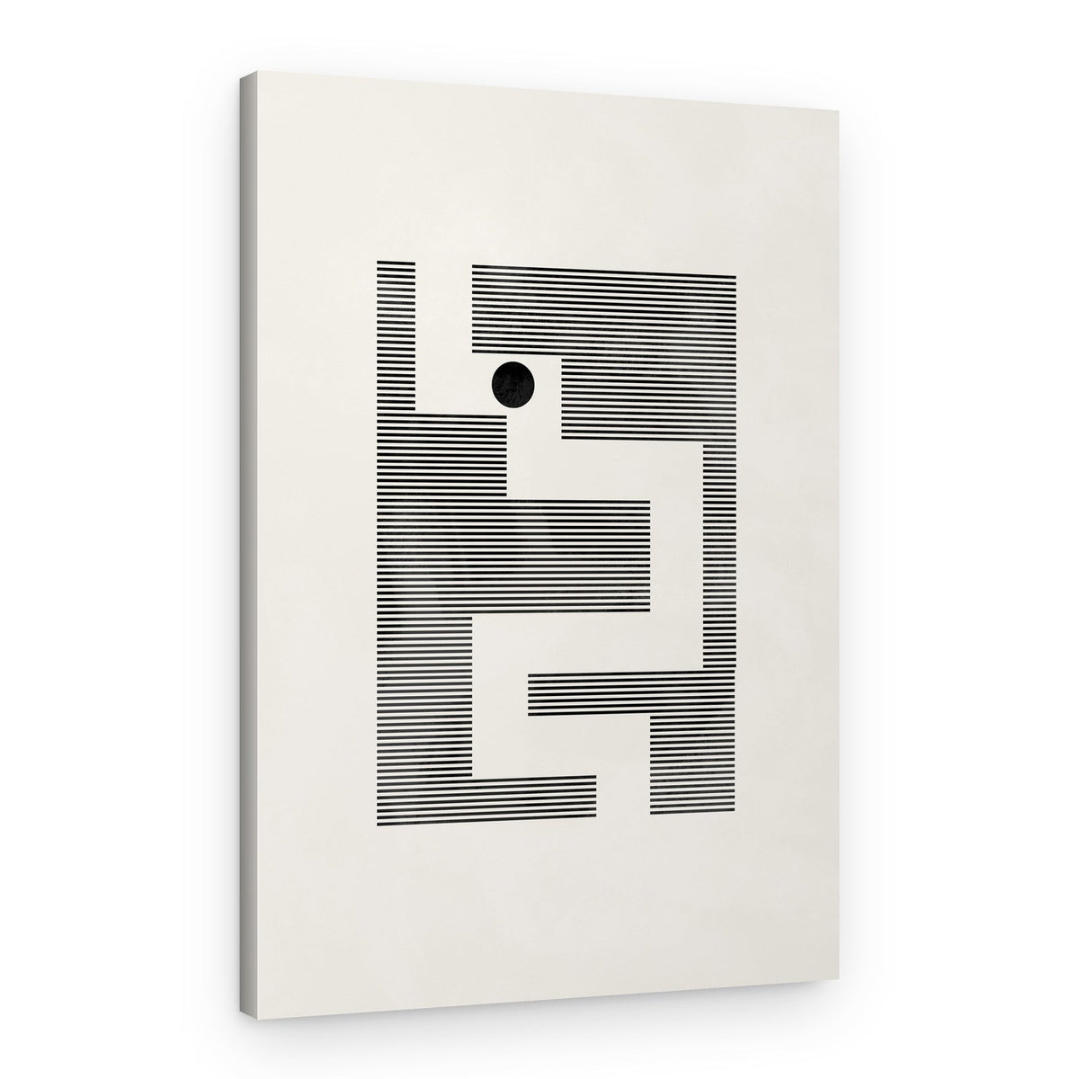 Minimalist Maze Dot – Canvas Print