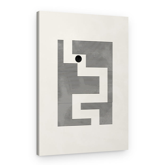 Minimalist Maze Dot – Canvas Print