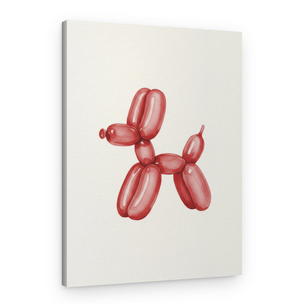 Red Balloon Dog – Canvas Print