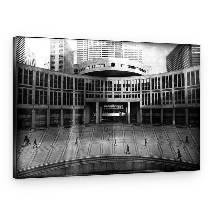 Urban Plaza Walkers – Canvas Print