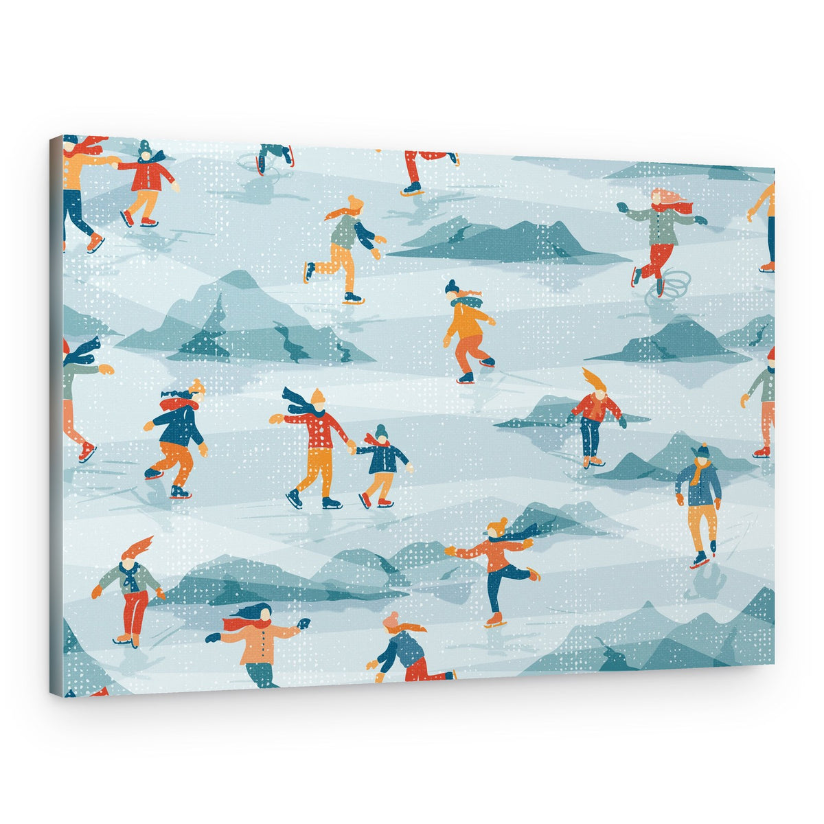 Joyful Winter Skating – Canvas Print