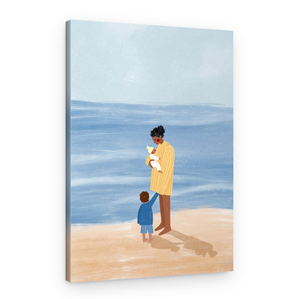 Family Beach Day – Canvas Print