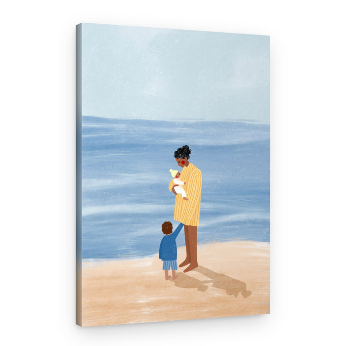 Family Beach Day – Canvas Print