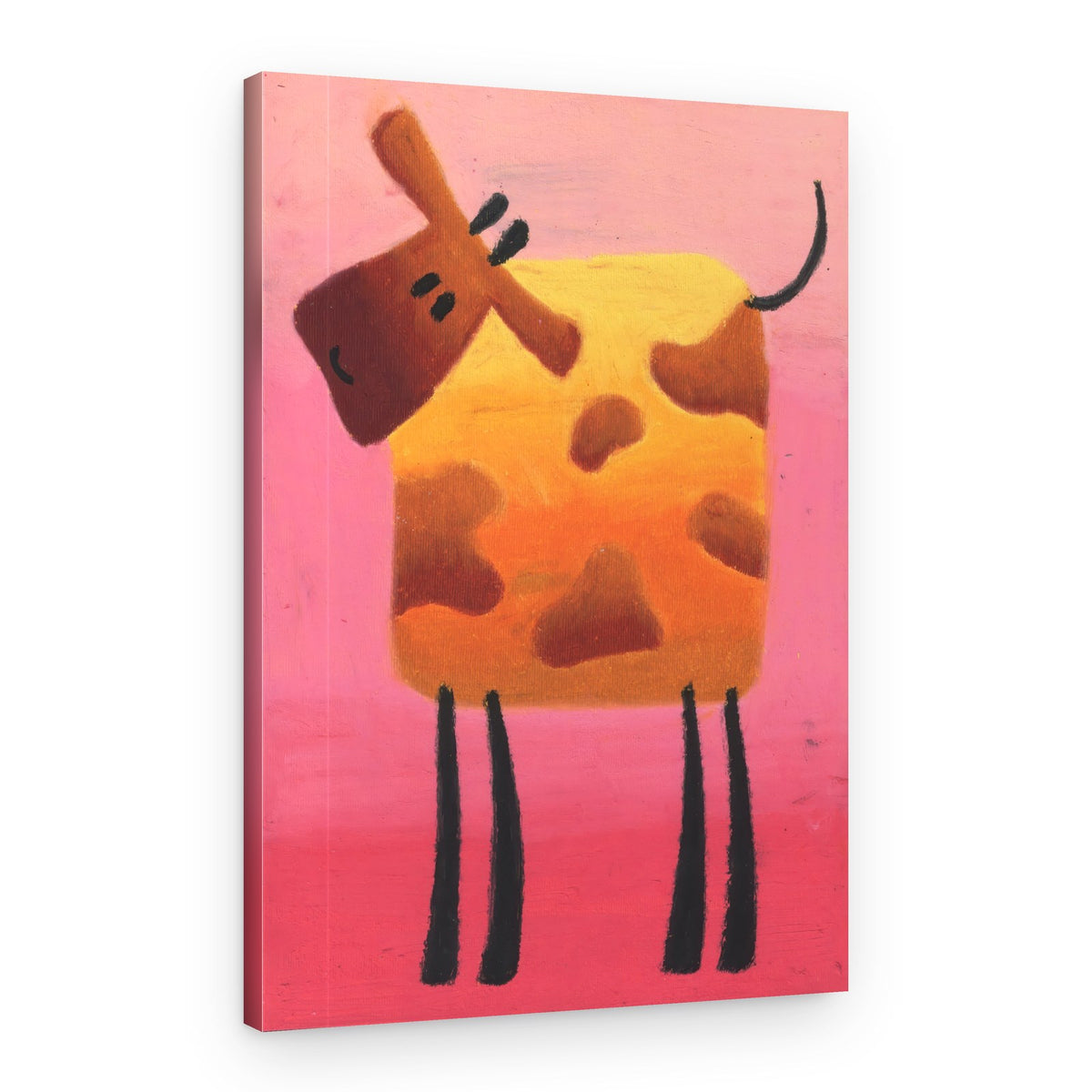 Happy Cheese Cow – Canvas Print