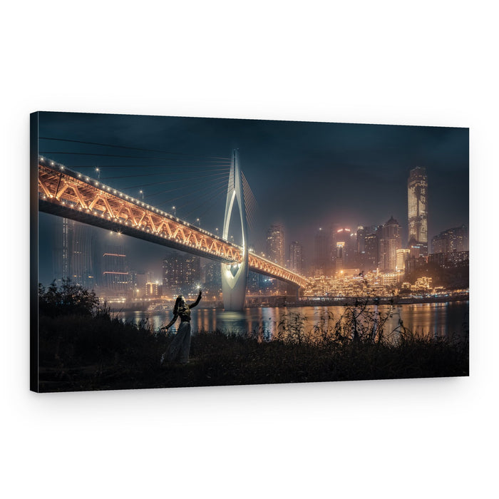 Magical City Glow – Canvas Print