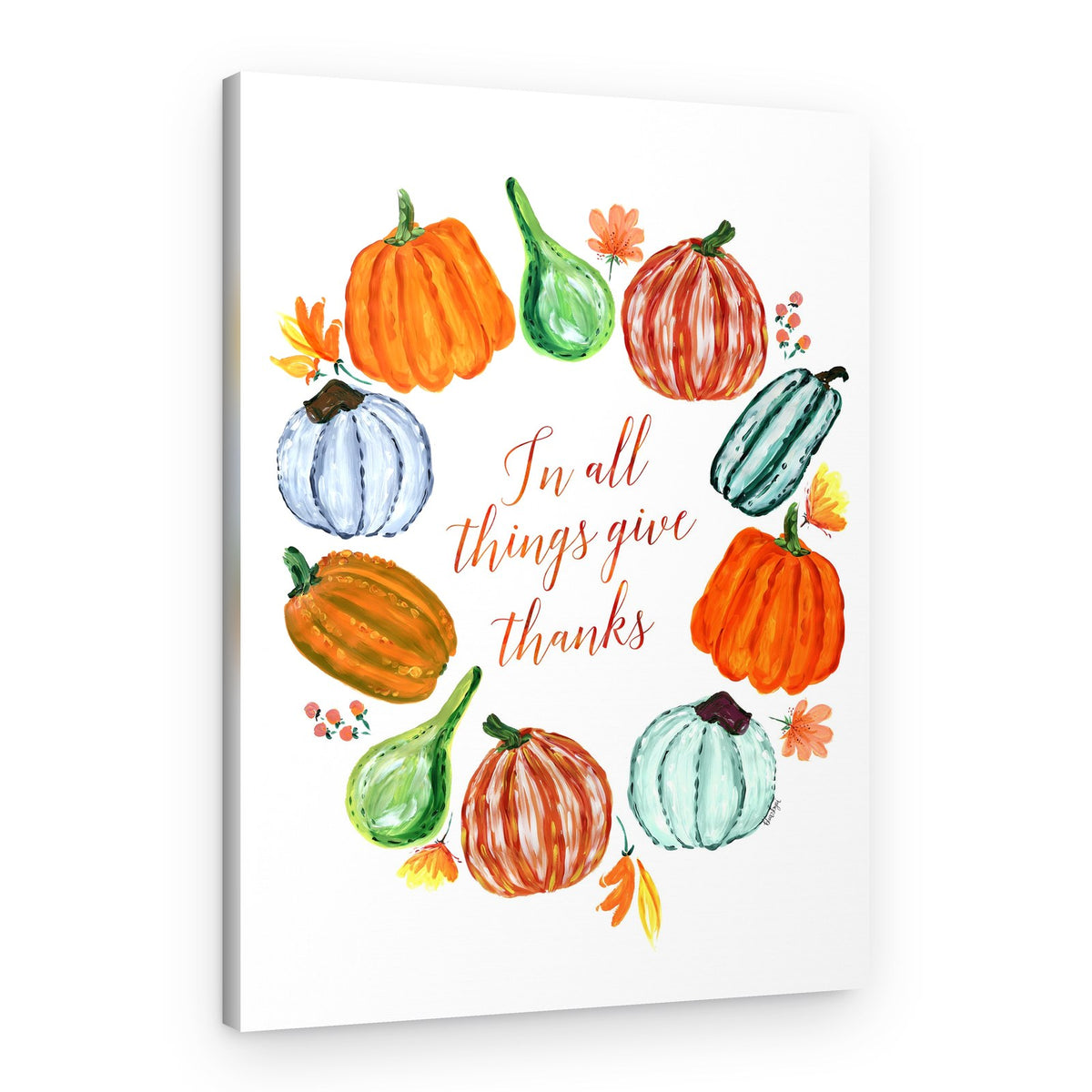 Give Thanks Pumpkins – Canvas Print