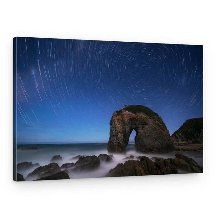 Star Trails Ocean Arch – Canvas Print