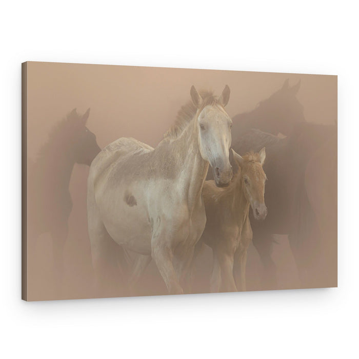 Dusty Horse Family – Canvas Print