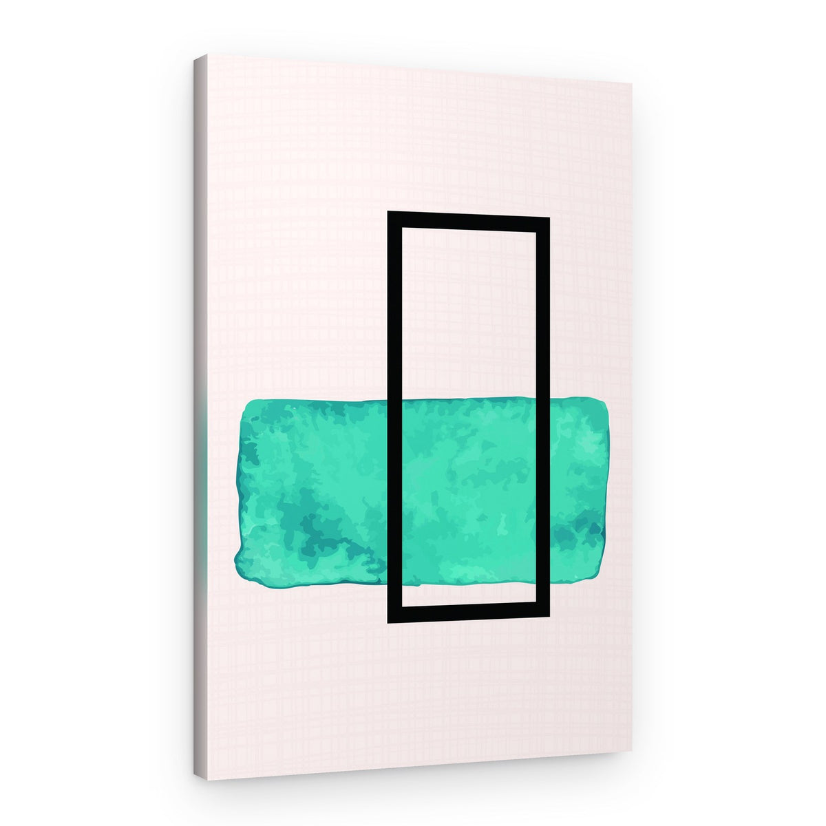 Teal Abstract Frame – Canvas Print