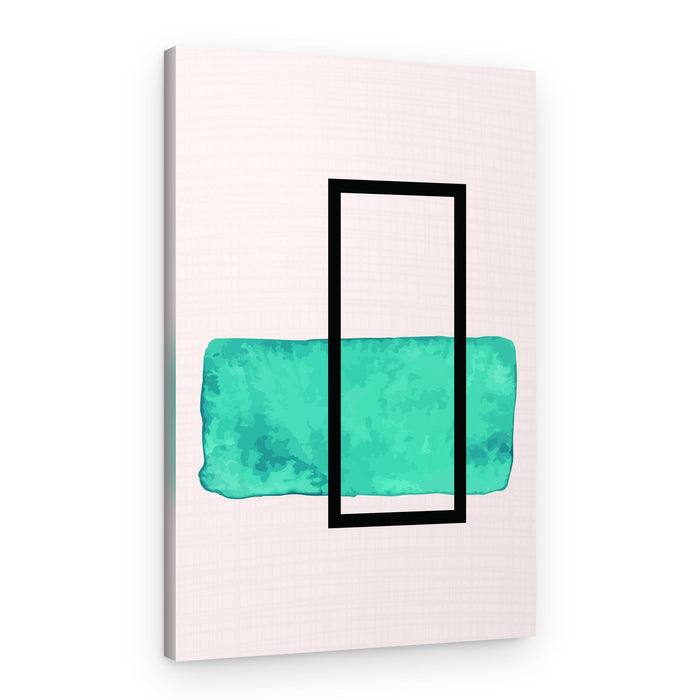 Teal Abstract Frame – Canvas Print