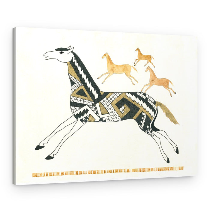 Stylized Horses in Dynamic Motion – Canvas Print
