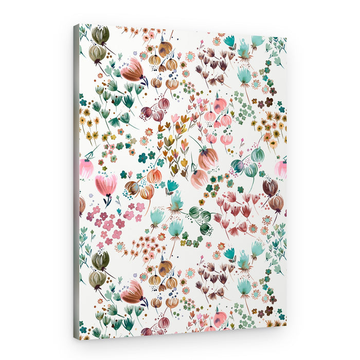 Gentle Watercolor Flowers – Canvas Print