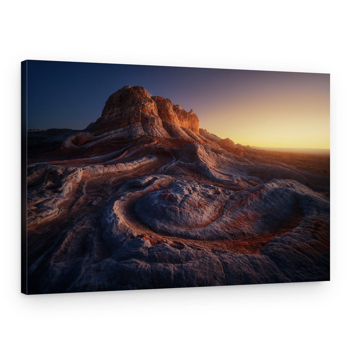 Golden Hour Desert Waves – Canvas Print