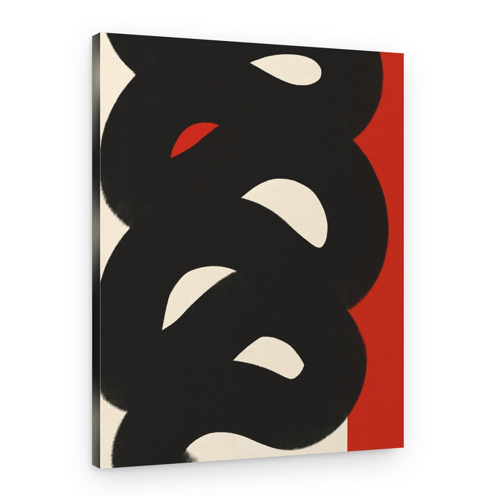 Bold Red Curves – Canvas Print