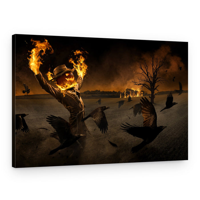 Halloween Scarecrow Inferno – Canvas Print