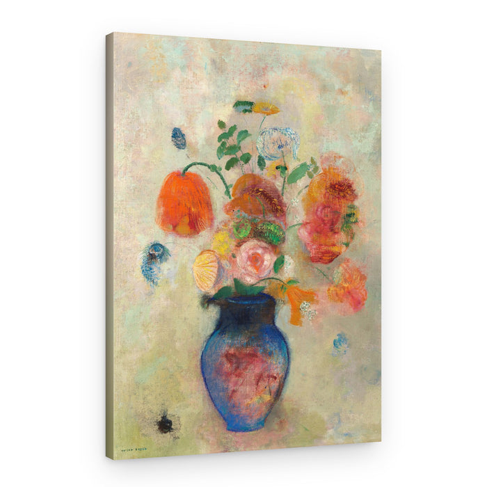 Large Vase With Flowers – Canvas Print