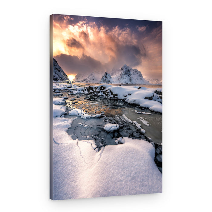 Frozen Peaks Sunrise – Canvas Print