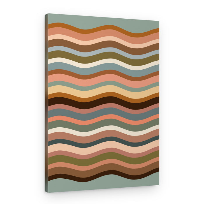 Boho Wavy Stripes – Canvas Print