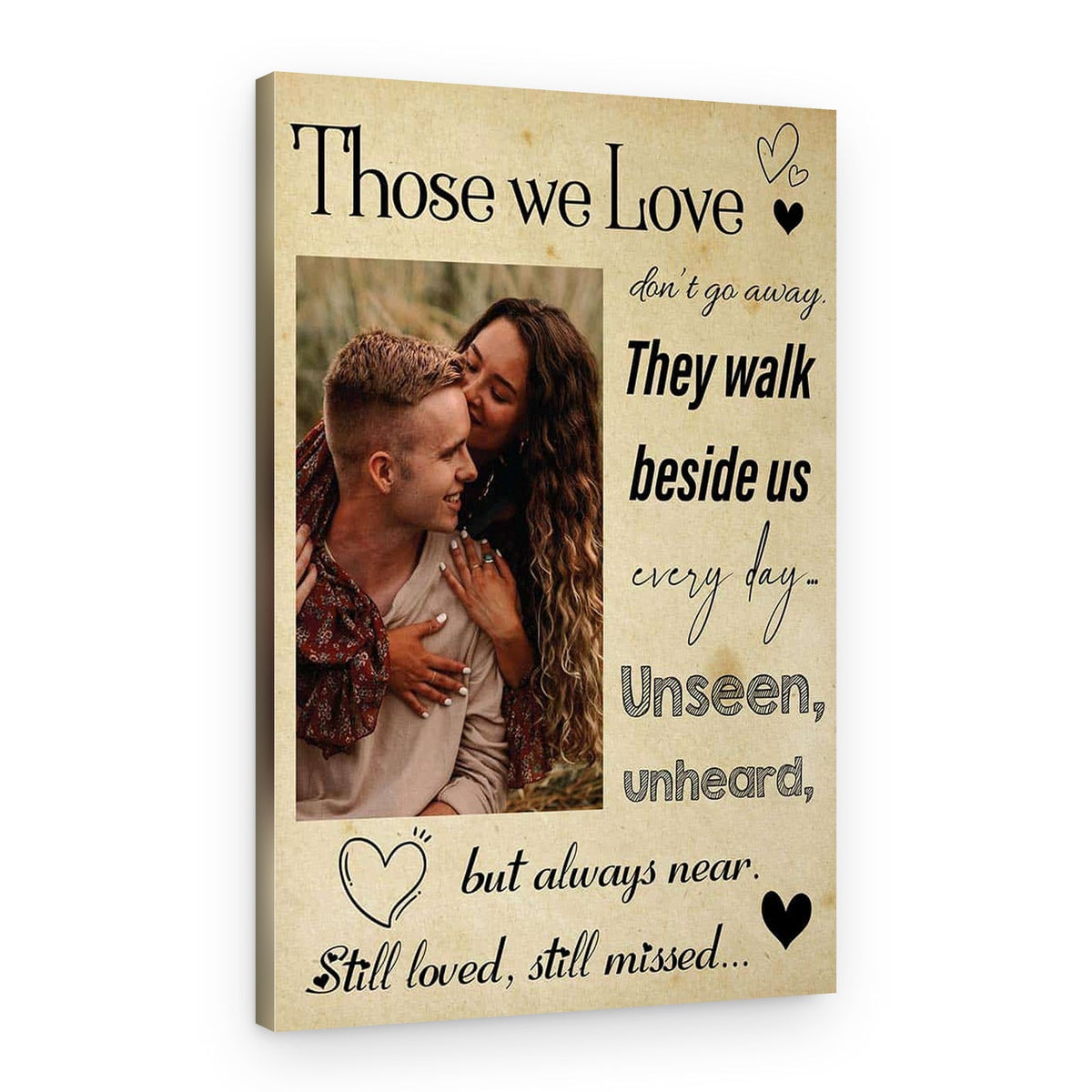 “Those We Love Don’t Go Away” Custom Photo Canvas Print – Canvas Print