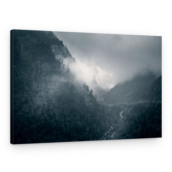 Misty Mountain River – Canvas Print