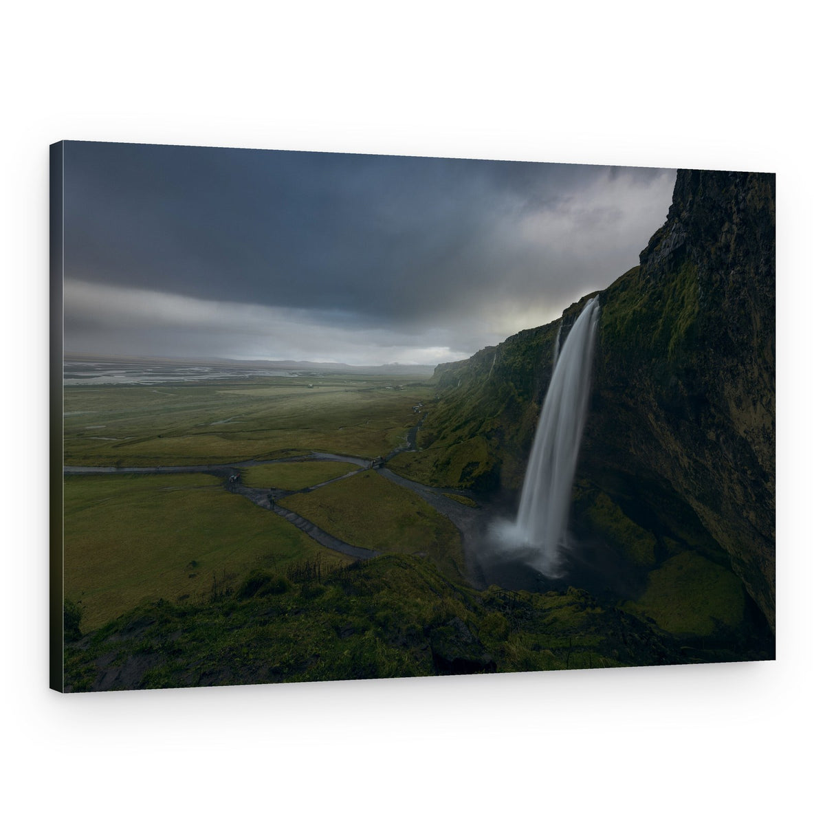 Dramatic Icelandic Falls – Canvas Print