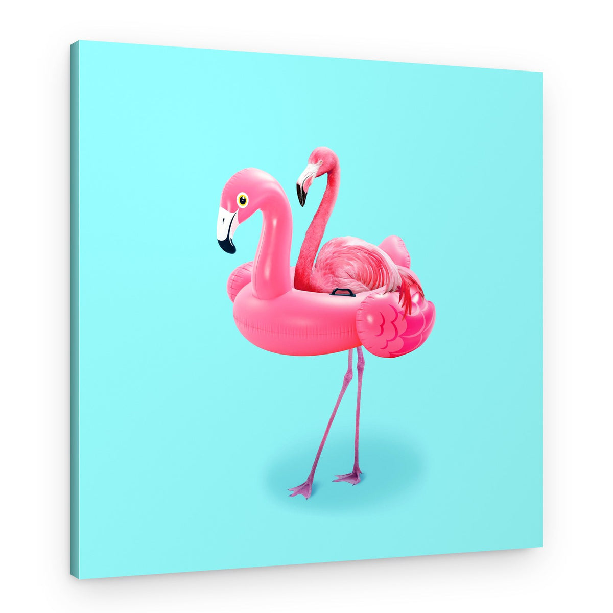 Pink Flamingo Float – Canvas Print