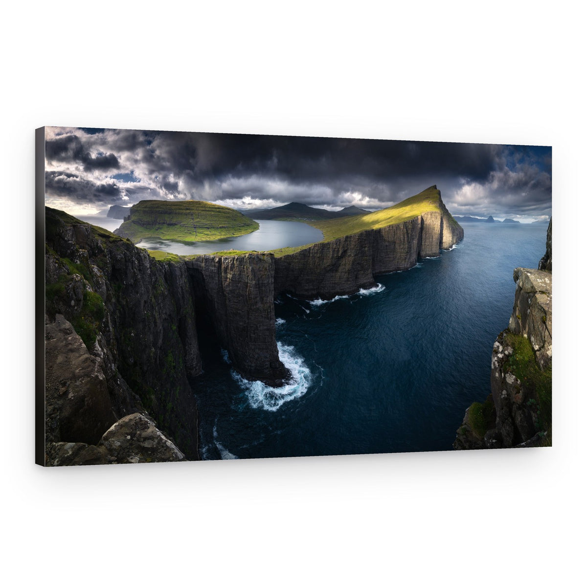Dramatic Floating Lake Cliffs – Canvas Print