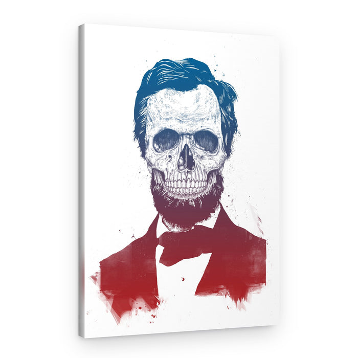 Patriotic Lincoln Skull – Canvas Print