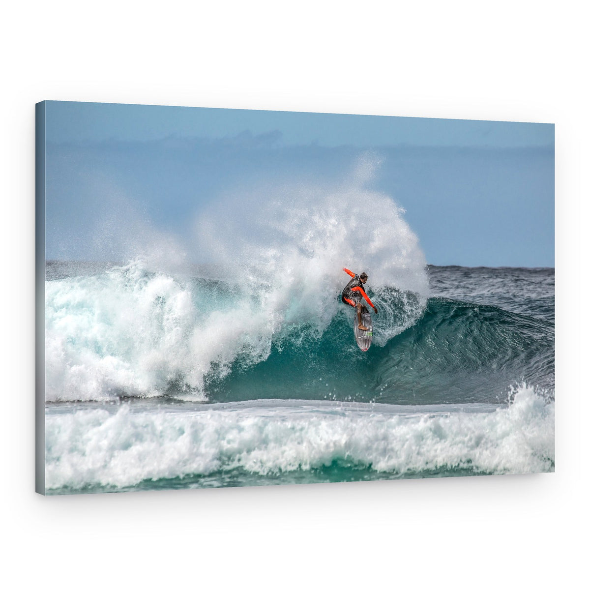 Surfer Rides Big Wave – Canvas Print