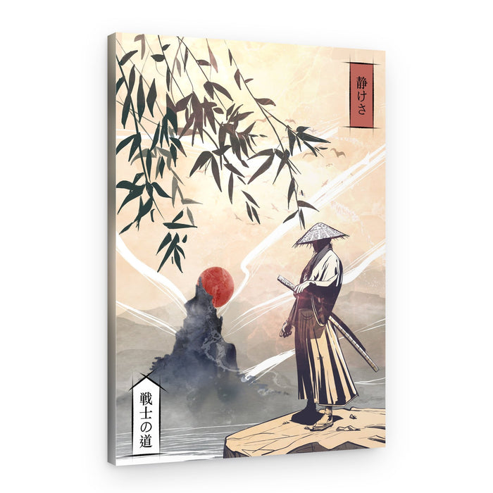 Japanese Warrior Sunset – Canvas Print