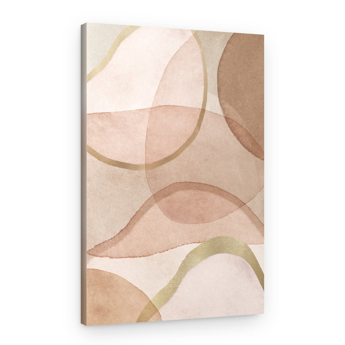 Blush and Brown Abstract – Canvas Print